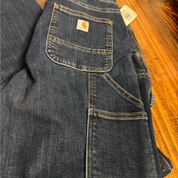 Carhartt Women's Straight Leg Jeans - Dark Blue - Picture 2 of 10